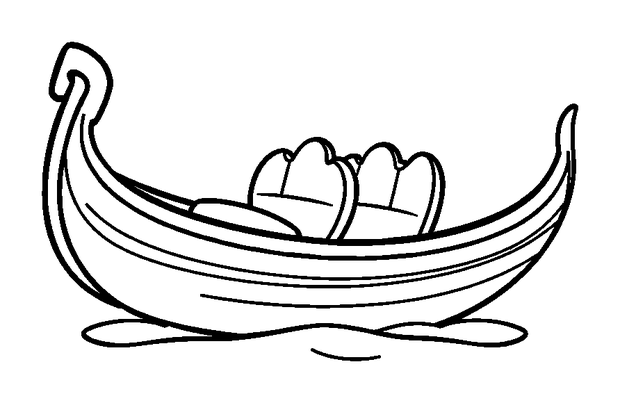 Gondola colouring page — free printable for kids