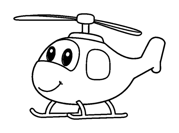 Helicopter colouring page — free printable for kids