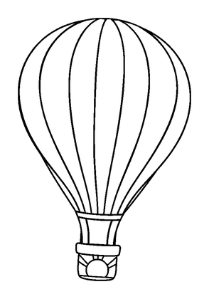 Hot Air Balloon Colouring Page (Kids, Standard)