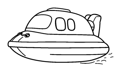 Hovercraft Colouring Page (Kids, Standard)