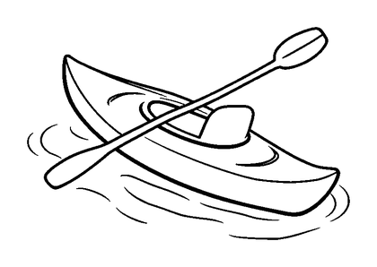 Kayak Colouring Page (Kids, Standard)