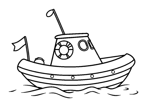 Lifeboat colouring page — free printable for kids