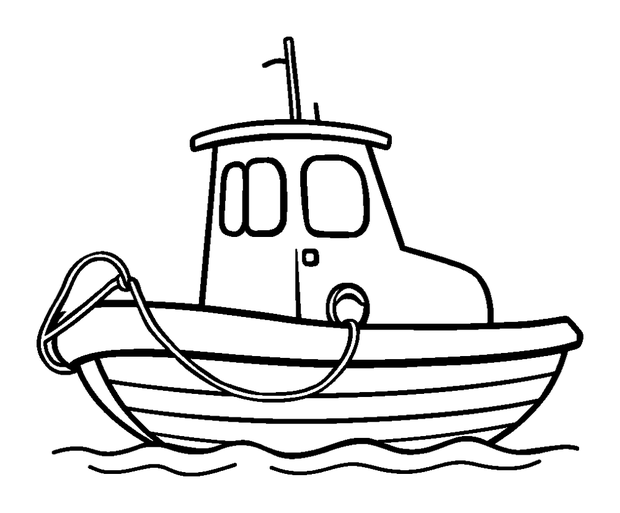 Lifeboat colouring page — free printable for toddlers