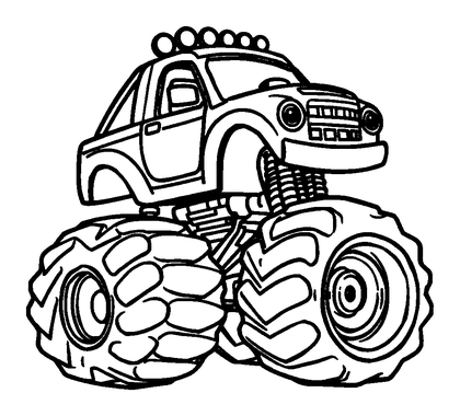 Monster Truck Colouring Page (Kids, Standard)