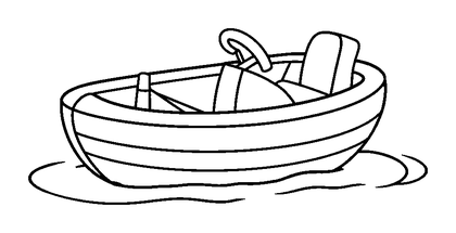 Pedal Boat Colouring Page (Kids, Bold & Easy)