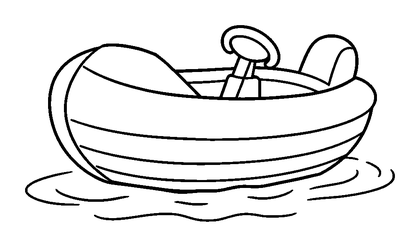 Pedal Boat Colouring Page (Toddler, Bold & Easy)
