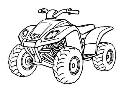 Quad Bike Colouring Page (Kids, Bold & Easy)