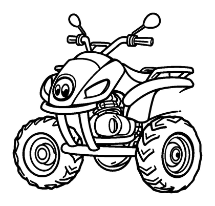 Quad Bike Colouring Page (Kids, Standard)