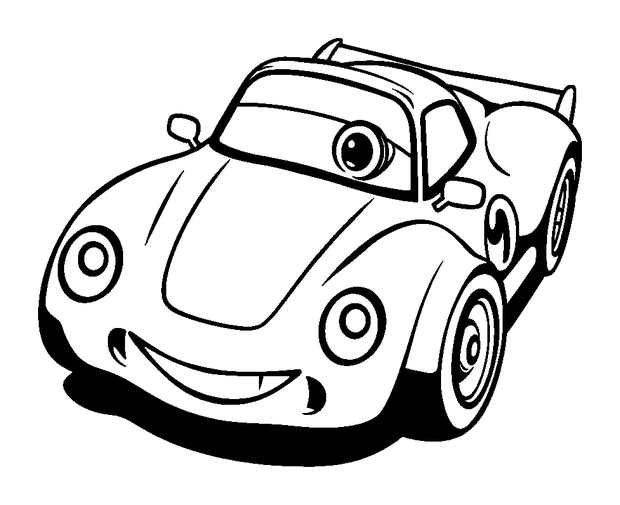 Race Car colouring page — free printable for kids