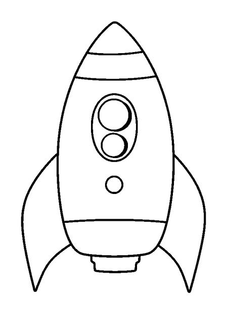 Rocket Ship colouring page — free printable for kids