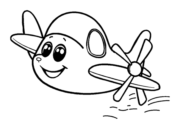 Seaplane colouring page — free printable for kids