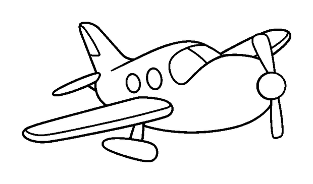 Seaplane colouring page — free printable for kids