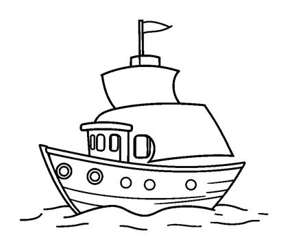 Ship Colouring Page (Kids, Standard)