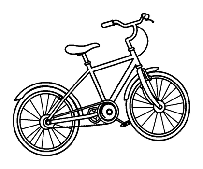 Tandem Bike Colouring Page (Kids, Standard)