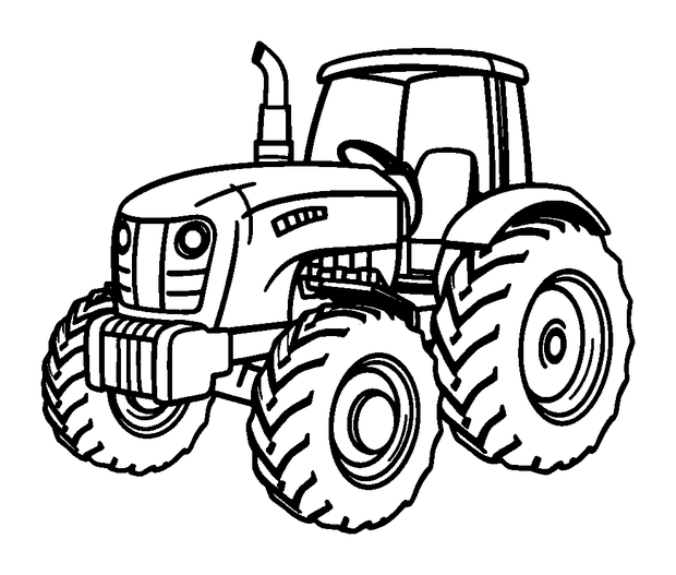 Tractor colouring page — free printable for kids