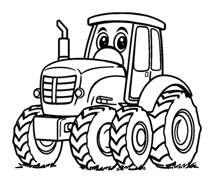 Tractor Colouring Page (Toddler, Standard)