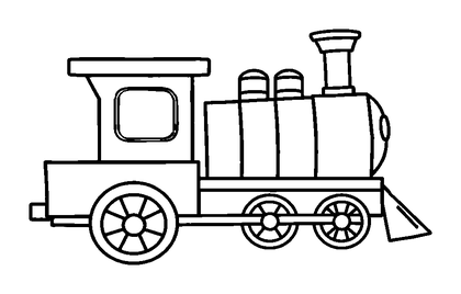 Train Colouring Page (Kids, Bold & Easy)