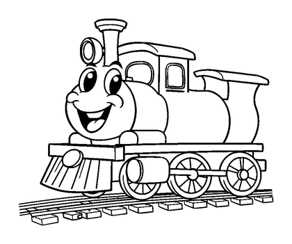 Train Colouring Page (Kids, Standard)