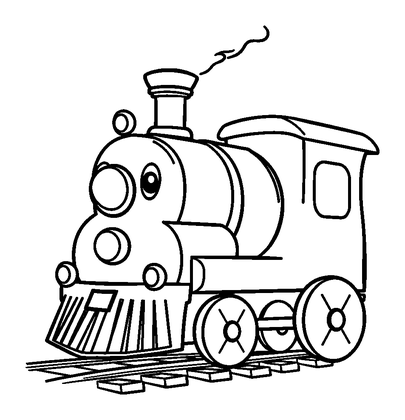 Train Colouring Page (Kids, Standard)