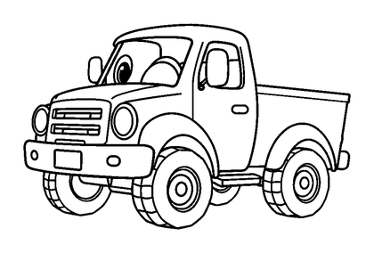 Truck Colouring Page (Kids, Standard)