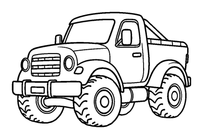 Truck Colouring Page (Kids, Standard)