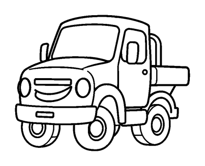 Truck Colouring Page (Toddler, Standard)