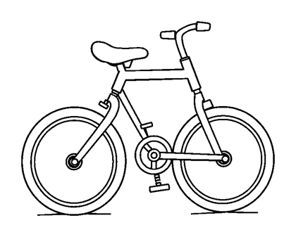 Unicycle Colouring Page (Toddler, Bold & Easy)