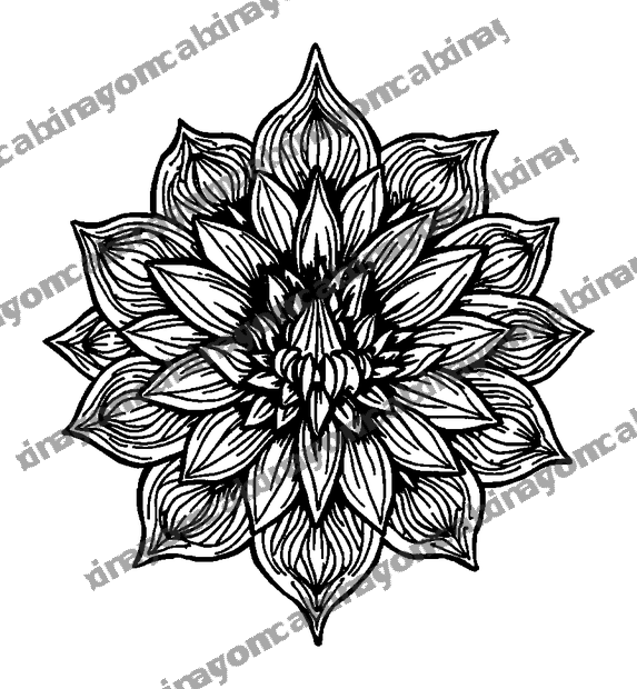 Breathing Flower colouring page — free printable for adults