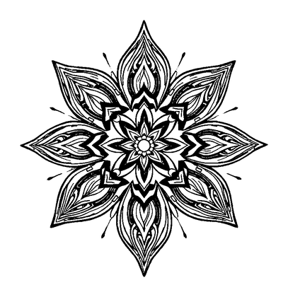Breathing Star Colouring Page (Adults, Intricate)