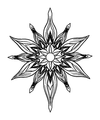 Breathing Star Colouring Page (Adults, Standard)