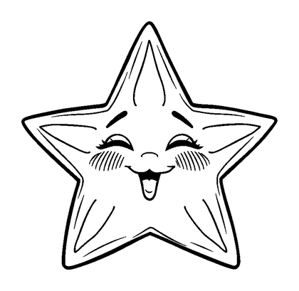 Breathing Star Colouring Page (Teens, Standard)