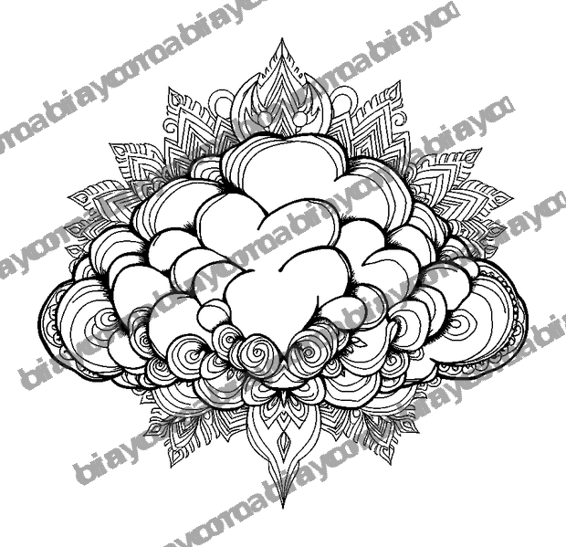 Calm Cloud colouring page — free printable for adults
