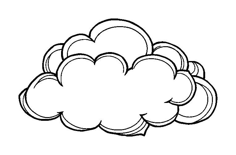 Calm Cloud colouring page — free printable for adults