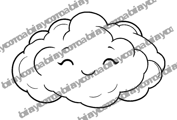 Calm Cloud colouring page — free printable for adults