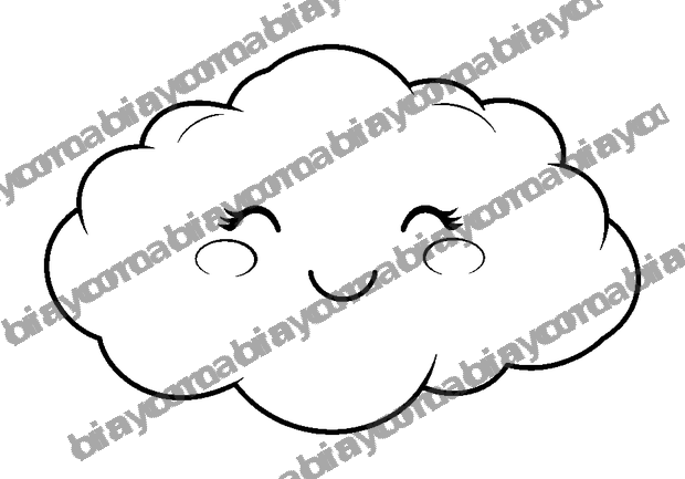 Calm Cloud colouring page — free printable for teens