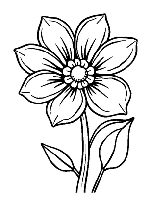 Calm Flower Colouring Page (Teens, Standard)