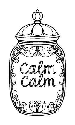 Calm Jar Colouring Page (Adults, Standard)
