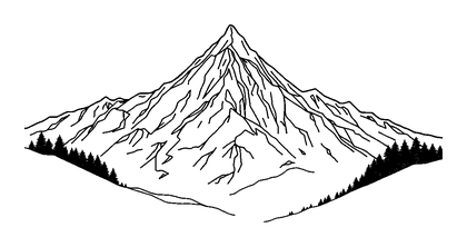 Calm Mountain Colouring Page (Adults, Standard)