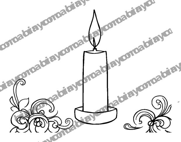 Candle Glow colouring page — free printable for adults