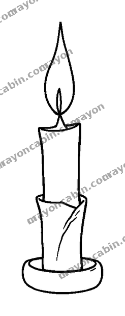 Candle Glow colouring page — free printable for teens