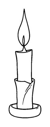 Candle Glow Colouring Page (Teens, Standard)