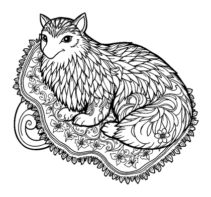 Cosy Blanket Colouring Page (Adults, Standard)