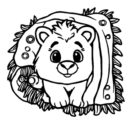 Cosy Blanket Colouring Page (Teens, Standard)