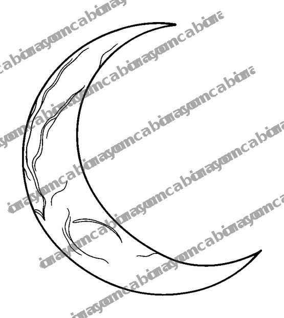 Crescent Moon Calm colouring page — free printable for teens