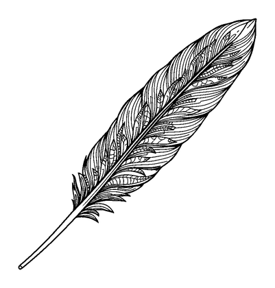 Dream Feather Colouring Page (Adults, Intricate)