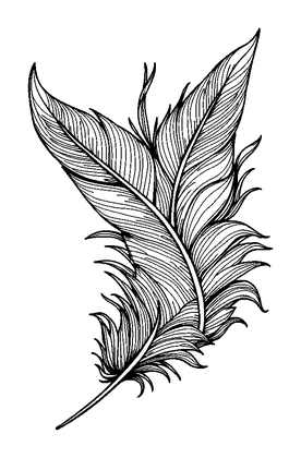 Dream Feather Colouring Page (Adults, Standard)