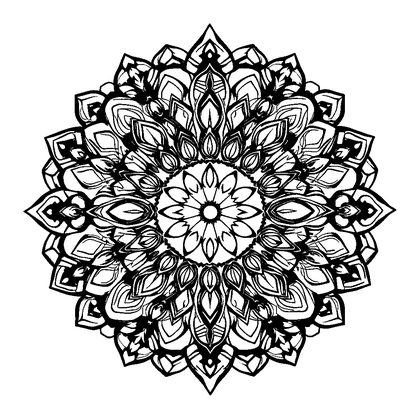 Feather Mandala Colouring Page (Adults, Standard)
