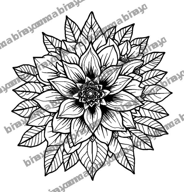 Flower Posy colouring page — free printable for adults