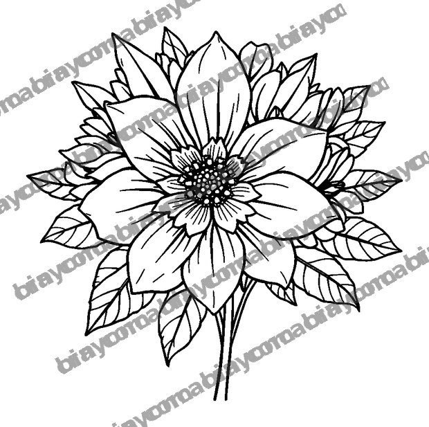 Flower Posy colouring page — free printable for teens
