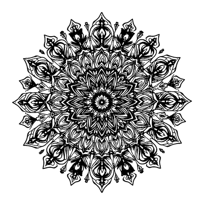 Forest Mandala Colouring Page (Adults, Intricate)